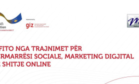 Thirrje për trajnime për Ndërmarrësi Sociale dhe Marketing, Shitje dhe Shërbime Online